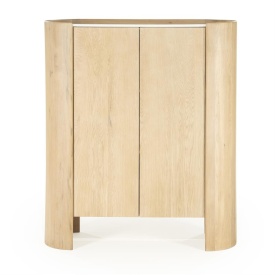 DULAPUL DON - LEMN DE STEJAR SI FURNIR - NATURAL - 120(L) x 40(l) x 140(h) cm - Img 1