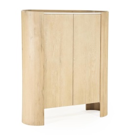DULAPUL DON - LEMN DE STEJAR SI FURNIR - NATURAL - 120(L) x 40(l) x 140(h) cm - Img 5