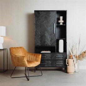 FOTOLIU MONTE ADORE - METAL / MATERIAL - NEGRU / GALBEN - 72(L) X 81(H) X 71(L) - Img 2