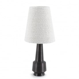 LAMPA DE MASA DAWN - TESATURA/METAL - NEGRU/ALB MURDAR - 26(L) x 61(h) x 26(l) - Img 1