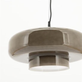 LAMPĂ SUSPENDATĂ - VITRO - GRI TAUPE - 40(L) x 40(l) x 20(h) - Img 2