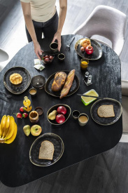 MASA DE DINING BEAU - LEMN DE MANGO / METAL - NEGRU - 150(L) x 76(h) x 124(l) - Img 5