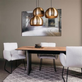 MASA DE DINING ORA - LEMN DE TEC RECICLAT / METAL - MULTICOLOR - 220(L) X 76(H) X 100(L) CM - Img 4