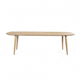 MASA DE DINING TABASSUM - LEMN DE TEC RECICLAT - NATURAL - 260(L) x 78(h) x 100(l) - Img 1