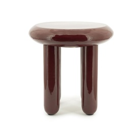 MASA LATERALA BALON - METAL - BURGUNDY - 43(L) x 43(l) x 45(h)
