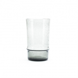 PAHAR BUBBLE MARE - STICLA - GRI TRANSPARENT - Ø 8.2 x 14(h) - Img 1