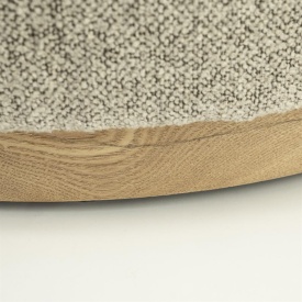 POUF AVAH MARE MANTZ - TESATURA SI FURNIR DIN LEMN DE PIN - TAUPE - 80(L) x 80(l) x 35(h) cm - Img 4