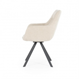 SCAUN BLISS - METAL / LEMN / TESATURA 100% POLIESTER - CREM - 59.5(L) x 88(h) x 66(l) - Img 3