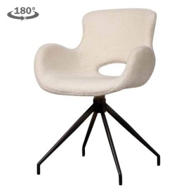 SCAUN CAMPO - METAL / MATERIAL - NEGRU / ALB - 58(L) X 82(H) X 58(L)