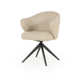 SCAUN CONNOR DONNA - TESATURA SI METAL - TAUPE - 61.5(L) x 60(l) x 81.5(h) cm