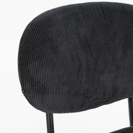 SCAUN COSMO - METAL / TESATURA - NEGRU - 50(L) x 80(h) x 61.5(l) - Img 7