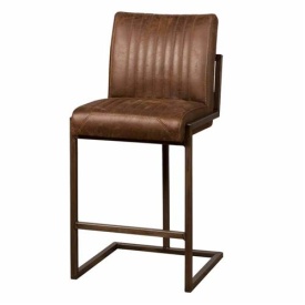 SCAUN DE BAR FERRO - METAL / MATERIAL / PLASTIC - NEGRU / MARO - 61(L) X 101(H) X 50(L)