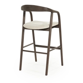 SCAUN DE BAR RAYVEN - LEMN DE FRASIN SI TESATURA - MARO - 55(L) x 62.5(l) x 104(h) cm - Img 7
