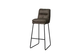 SCAUN DE BAR TORO CABO - METAL / MATERIAL - NEGRU / ANTRACIT - 65(L) X 110(H) X 48(L)