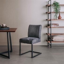 SCAUN FERRO SAVANNAH - METAL / MATERIAL - NEGRU / ANTRACIT - 61(L) X 88(H) X 47(L) - Img 2