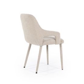 SCAUN FIKA - METAL ȘI ȚESĂTURĂ - TAUPE - 56.5(L) x 59(l) x 86(h) - Img 3