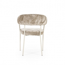 SCAUN LIZZY FEMME - TESATURA / METAL - BEJ - 59(L) x 79(h) x 60.5(l) - Img 6