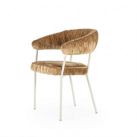 SCAUN LIZZY FEMME - TESATURA / METAL - GALBEN - 59(L) x 79(h) x 60.5(l) - Img 2