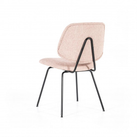 SCAUN LYNN - METAL / LEMN / TESATURA 100% POLIESTER - ROZ - 49.5(L) x 82(h) x 58(l) - Img 7
