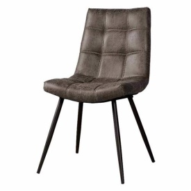 SCAUN NAVARRA - METAL / MATERIAL - NEGRU / ANTRACIT - 59(L) X 86(H) X 46(L)