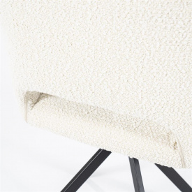 SCAUN PIVOTANT FABIO SPARK - METAL / LEMN / TESATURA 100% POLIESTER - ALB MURDAR - 56(L) x 85.5(h) x 58(l) - Img 6