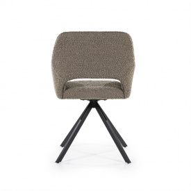 SCAUN PIVOTANT FABIO SPARK - METAL / LEMN / TESATURA 100% POLIESTER - BEJ - 56(L) x 85.5(h) x 58(l) - Img 4