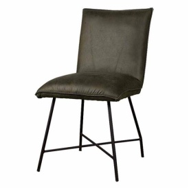 SCAUN TORO CABO - METAL / MATERIAL - NEGRU / VERDE - 64(L) X 90(H) X 49(L)