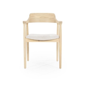 SCAUN YORICK - LEMN DE FRASIN SI TESATURA - NATURAL - 55(L) x 59(l) x 78(h) cm - Img 12
