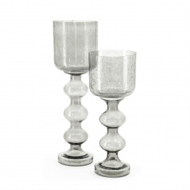 SUPORT LUMANARI ROMA MIC - STICLA RECICLATA - TRANSPARENT - 18(L) x 45(h) x18(l) - Img 2