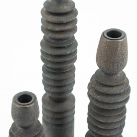 SUPORT LUMANARI TOTEM ( SET DE 3) - LEMN DE MANGO [FSC] - MARO - 7(L) x 26.5/36/45(h) x 7(l) - Img 3