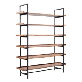 BIBLIOTECA TAVIANO - LEMN DE MANGO [FSC] / METAL - NATURAL (NUC) / NEGRU - 140(L) x 180(h) x 40(l) - Img 1