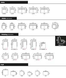 COLTAR MODULAR VISTA (OT LCH MINI + 2P) - 278(L) x 95(h) x 173(l) (cm) - Img 2