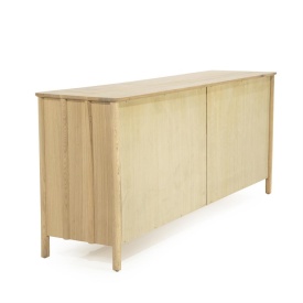 COMODA JAKE - LEMN SI FURNIR DE STEJAR - NATURAL - 183(L) x 47(l) x 80(h) cm - Img 4
