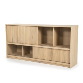 COMODA MILO - LEMN SI FURNIR DE STEJAR - NATURAL - 180(L) x 42(l) x 90(h) cm - Img 5