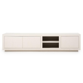 COMODA TV HELSINKI CM - LEMN SI FURNIR DE STEJAR - TAUPE - 200(L) x 42(l) x 45(h) cm - Img 1