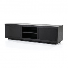 COMODA TV HELSINKI - DIN STEJAR & FURNIR DE STEJAR - NEGRU - 160(L) x 45(h) x 42(l) - Img 2
