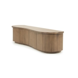 COMODA TV JOSH - LEMN SI FURNIR DE STEJAR - MARO - 180(L) x 42(l) x 43(h) cm - Img 2