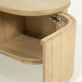 COMODA TV JOSH - LEMN SI FURNIR DE STEJAR - NATURAL - 240(L) x 42(l) x 43(h) cm - Img 8