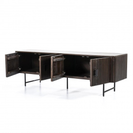COMODA TV REMI CU 4 USI - DIN LEMN DE MANGO [FSC] SI METAL - MARO - 170(L) x 56(h) x 45(l) - Img 4