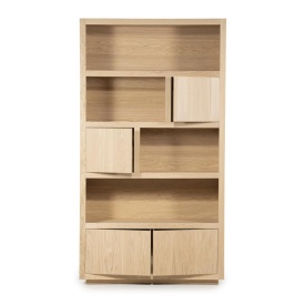 DULAP HELSINKI - LEMN SI FURNIR DE STEJAR - NATURAL - 120(L) x 42(l) x 220(h) cm - Img 2