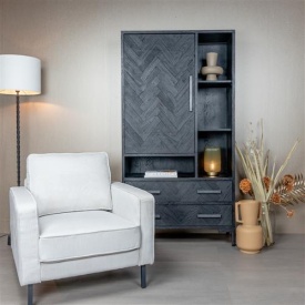 FOTOLIU NORWICH LARA - METAL / MATERIAL - NEGRU / ALB - 91(L) X 88(H) X 81(L) - Img 2