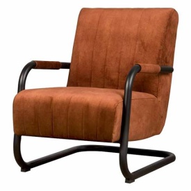 FOTOLIU RIVA ADORE - METAL / MATERIAL - NEGRU / TERACOTA - 86(L) X 83(H) X 65(L)