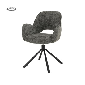ISOLA - STOFA HAGA 16 NEGRU (PIVOTANT) - 63(L) x 64(l) x 89(h)