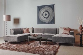 LEEDS CHAISE R - 2 5 - OTOMAN L - CITY 453 MOSS GRI - 350(L) x 217(l) x 81(h) - Img 2