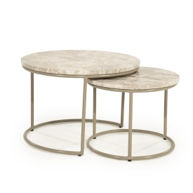 MASĂ DE CAFEA - ALVAR (SET DE 2) - 45/60(L) x 45/60(l) x 35/41(h)
