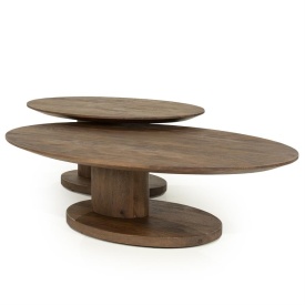 MASĂ DE CAFEA NOVIA MICĂ - MARO DESCHIS - 90(L) x 60(l) x 35(h) - Img 6