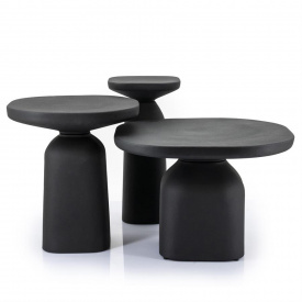 MASA DE CAFEA SQUAND MARE - ALUMINIU - NEGRU - Ø60 x 41(h) - Img 2