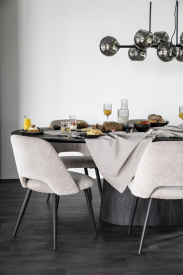 MASA DE DINING NEAGRA - LEMN DE MANGO - NEGRU - 300(L) x 76(h) x 110(l) - Img 8