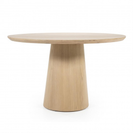 MASA DE DINING NOLA - MDF STEJAR FIN - NATURAL - Ø130 x 76(h) - Img 1