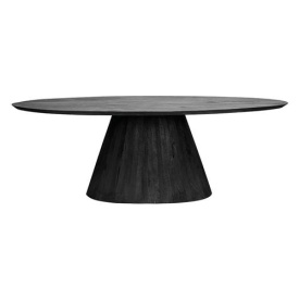 MASA DE DINING PREMANA - LEMN DE MANGO SABLAT - NEGRU - 220(L) X 77(H) X 120(L) CM - Img 1
